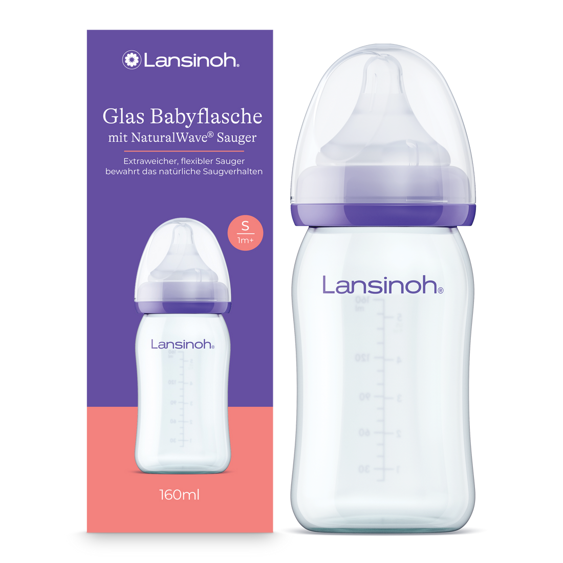 NaturalWave® Glazen Voedingsflessen & spenen