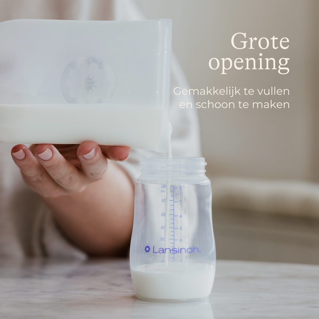 Siliconen zakjes voor het bewaren van moedermelk