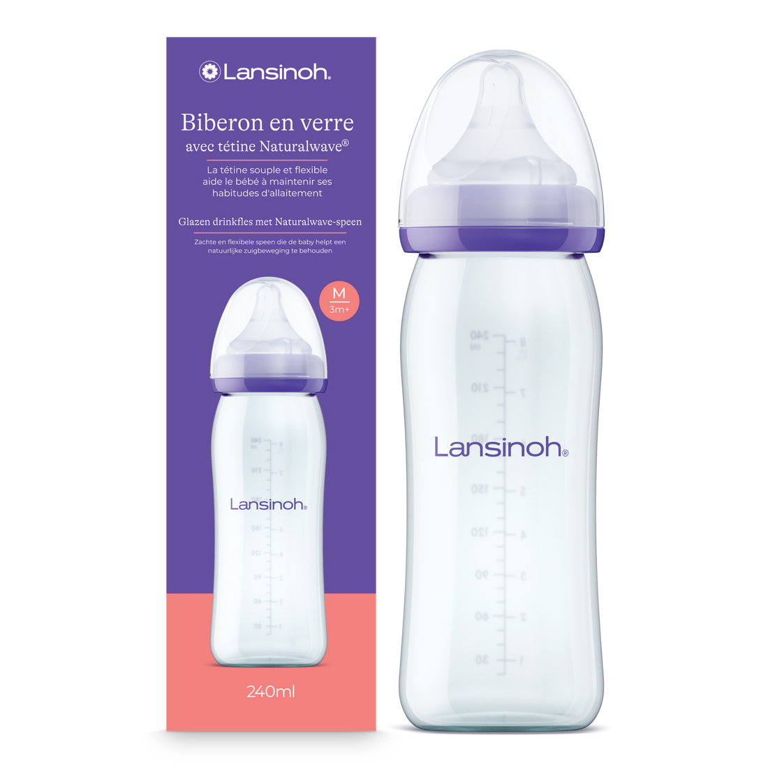NaturalWave® Glazen Voedingsflessen & spenen