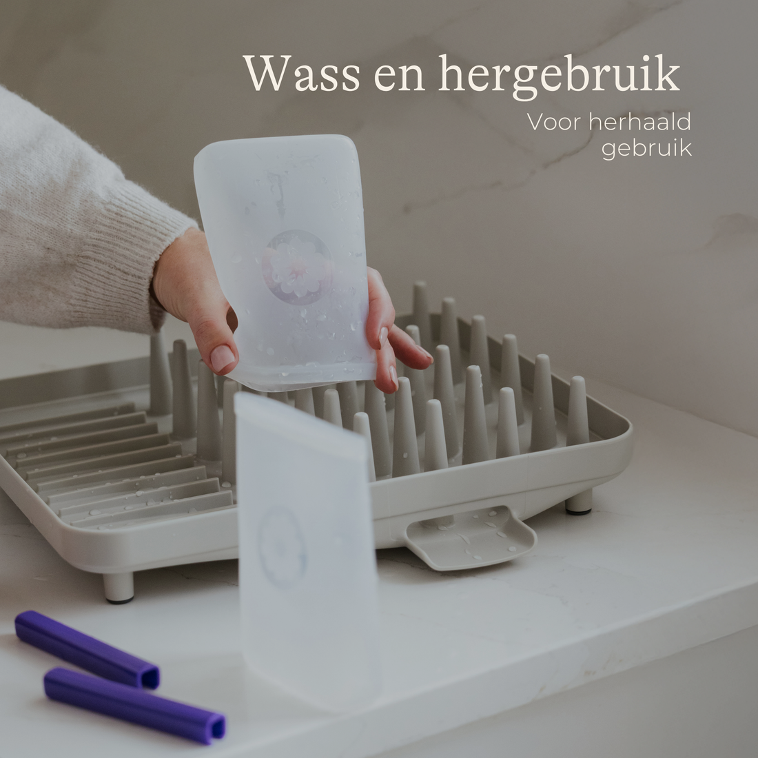 Siliconen zakjes voor het bewaren van moedermelk