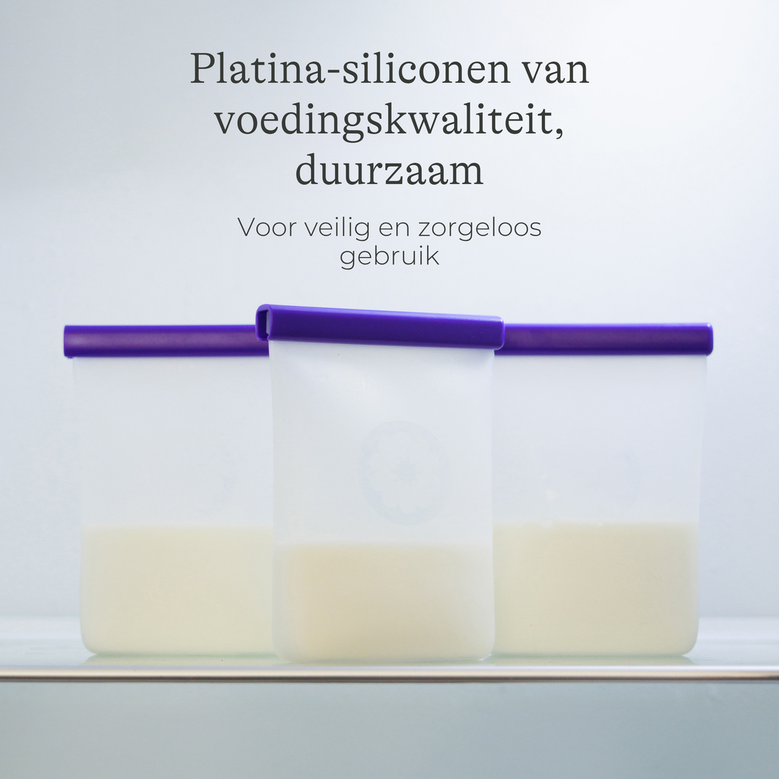 Siliconen zakjes voor het bewaren van moedermelk