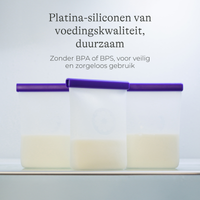 Siliconen zakjes voor het bewaren van moedermelk