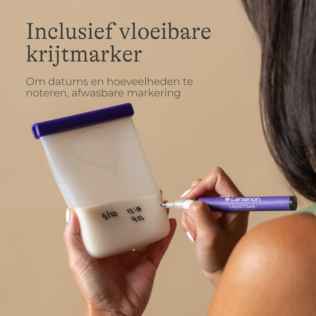 Siliconen zakjes voor het bewaren van moedermelk