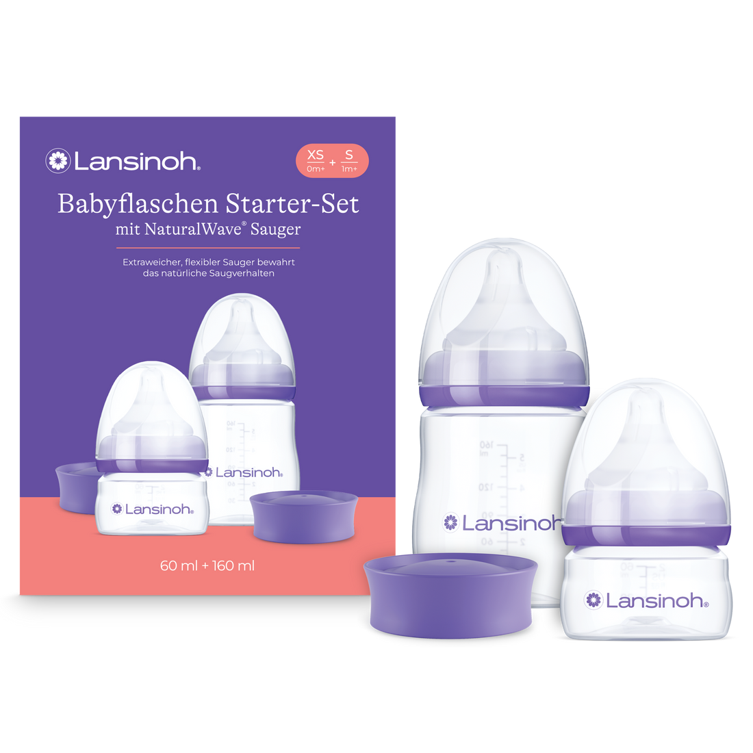 Starter-Set pasgeborenen Drinkflessen met NaturalWave® - spenen